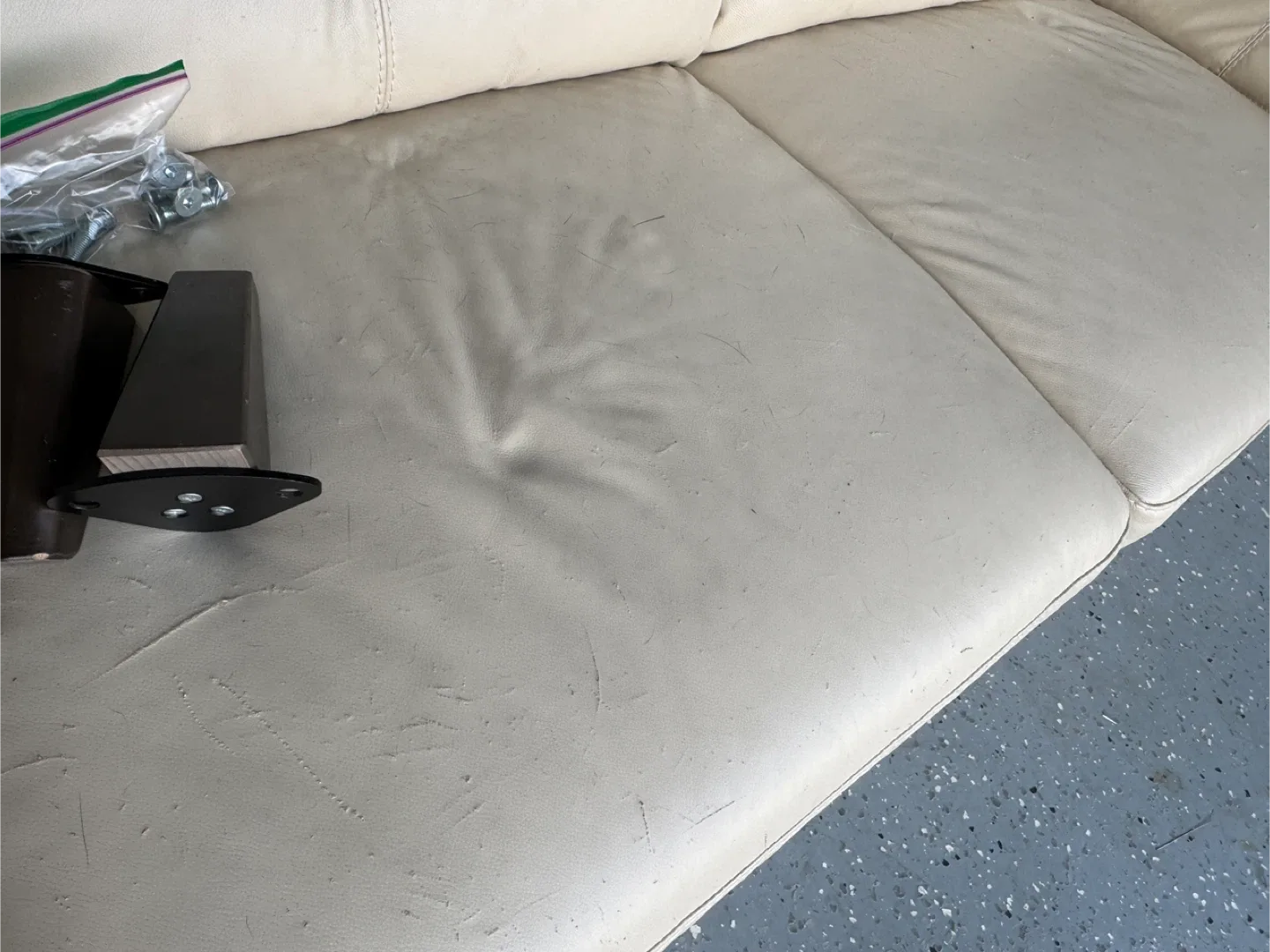 Beige Leather Sofa - Used image indicator(5)