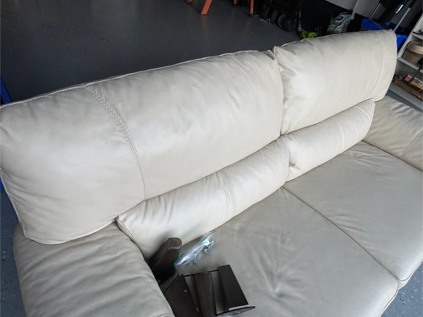 Beige Leather Sofa - Used image indicator(8)