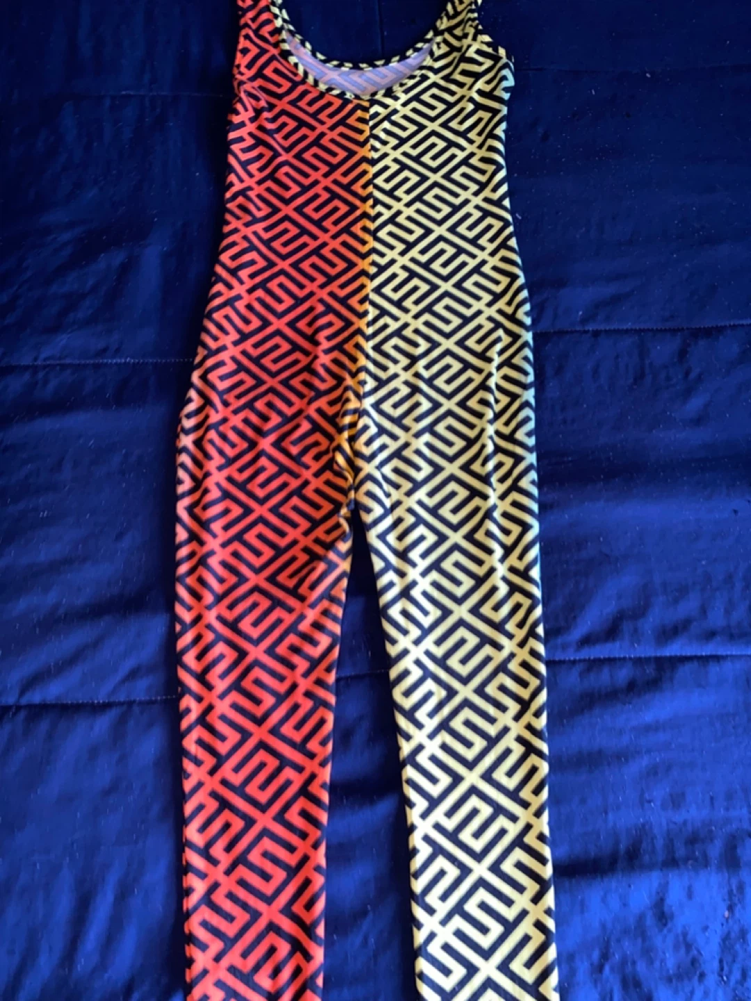 Orange/Yellow Geometric Jumpsuit - photo 2
