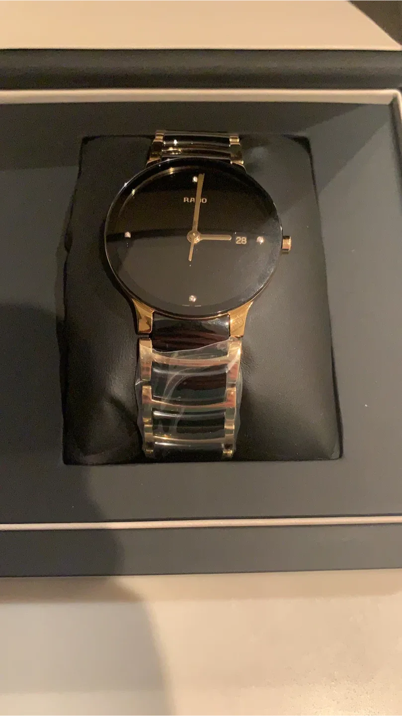 Rado Centrix Jubile Watch - Black & Gold with Diamonds image indicator(3)