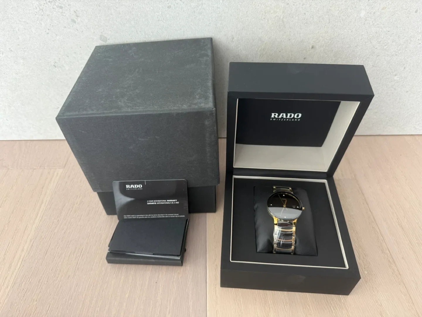 Rado Centrix Jubile Watch - Black & Gold with Diamonds image indicator(5)