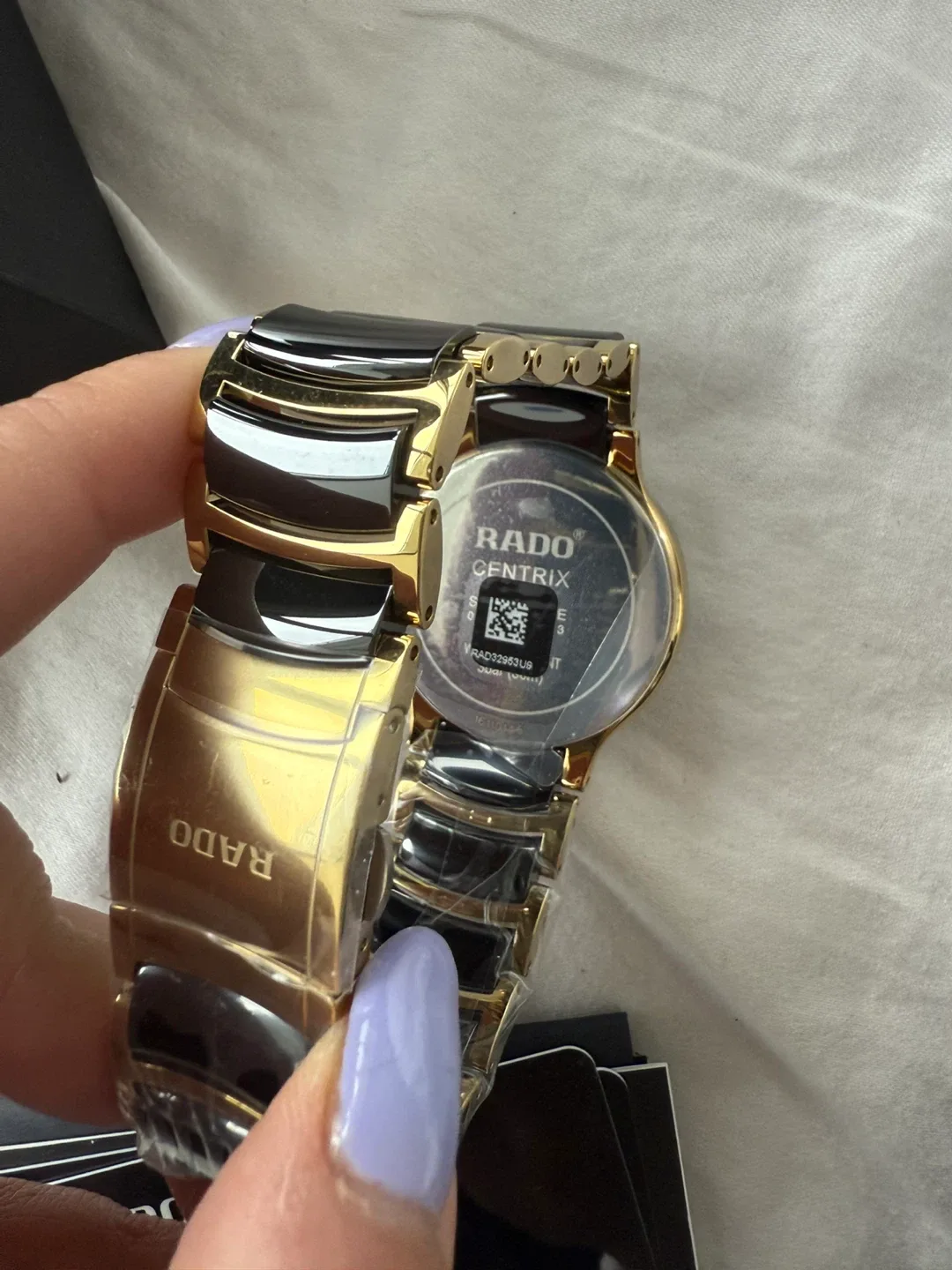 Rado Centrix Jubile Watch - Black & Gold with Diamonds image indicator(4)