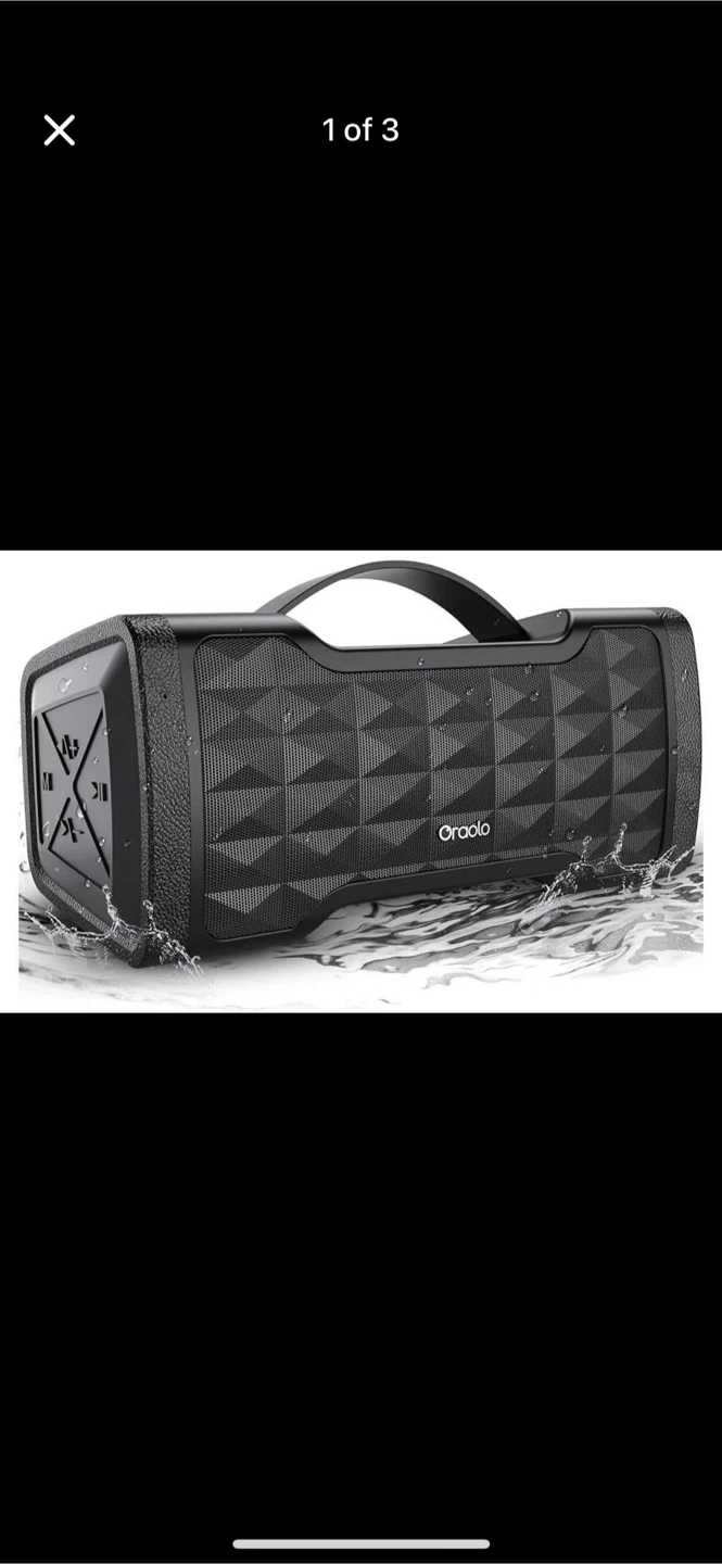 Oraolo Portable Bluetooth Speaker - Black