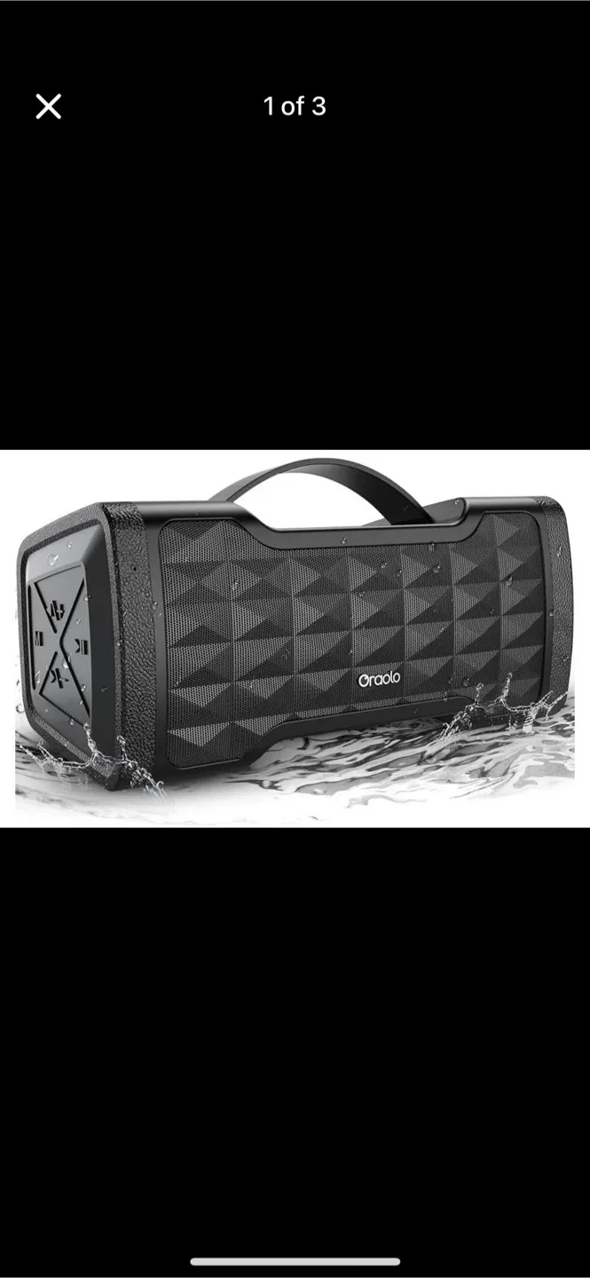 Oraolo Portable Bluetooth Speaker - Black thumbnail