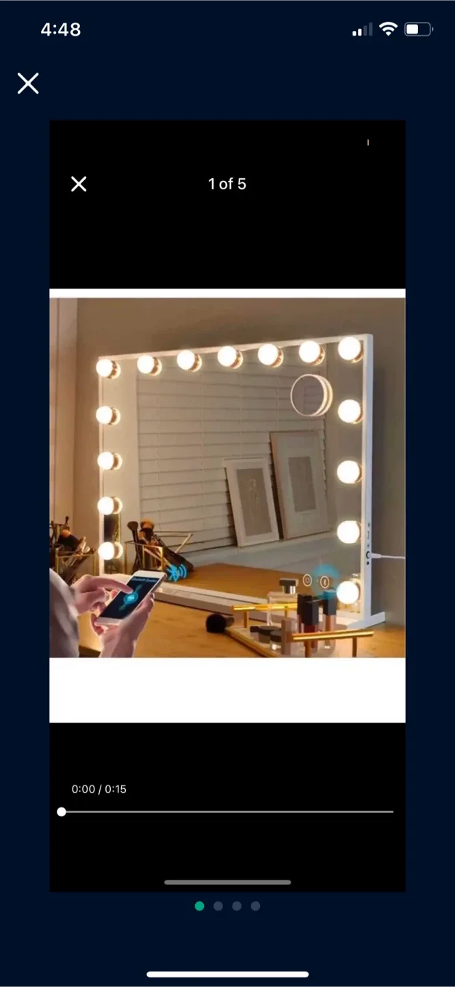 Hollywood Vanity Mirror with Lights thumbnail