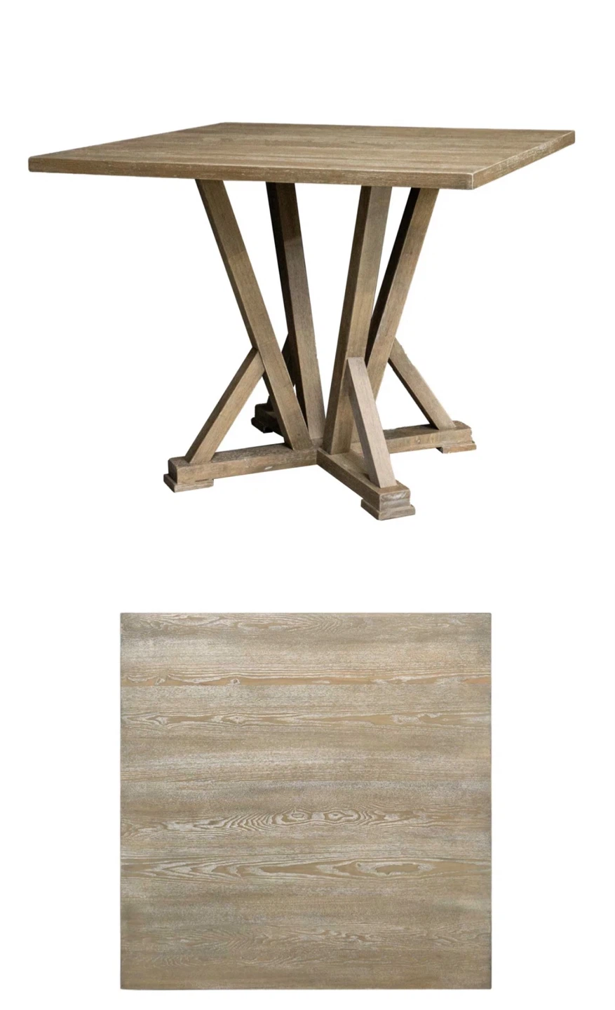 Modern Farmhouse Square Counter Table 45" Solid Wood - photo 3