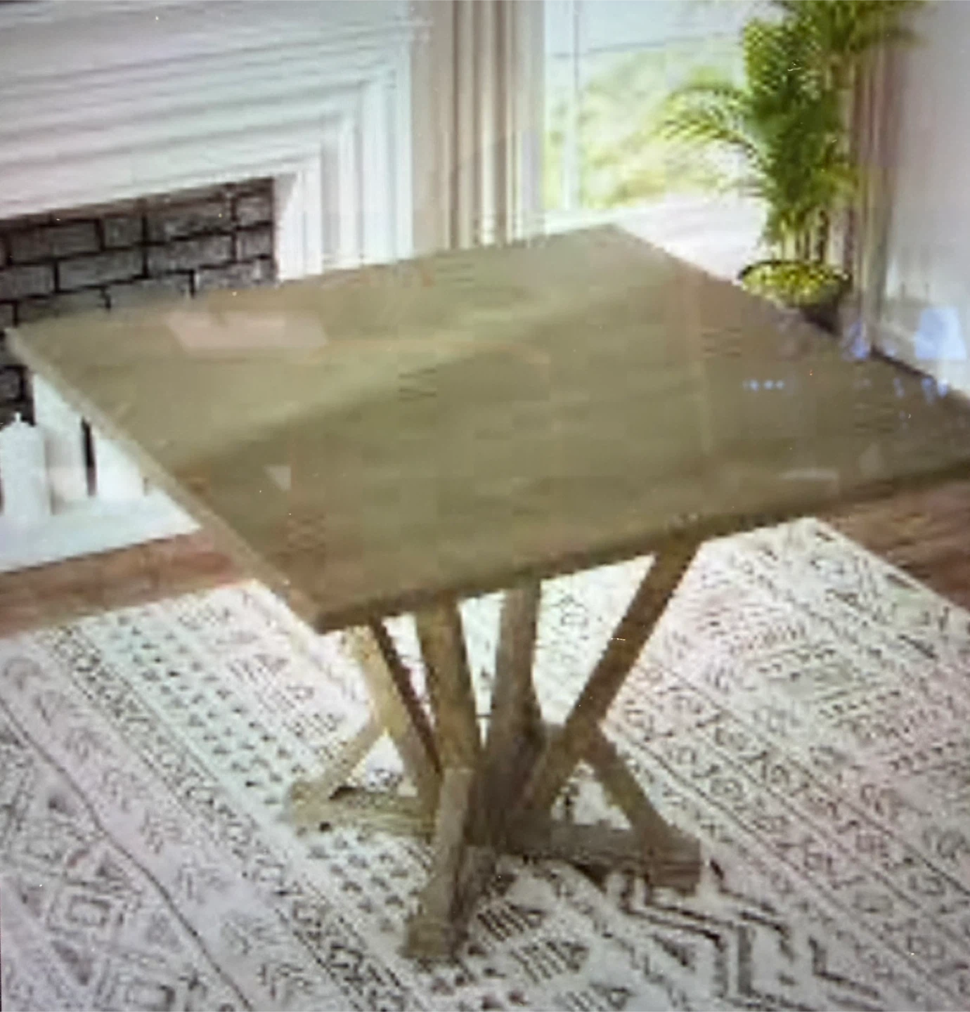 Modern Farmhouse Square Counter Table 45" Solid Wood - photo 5