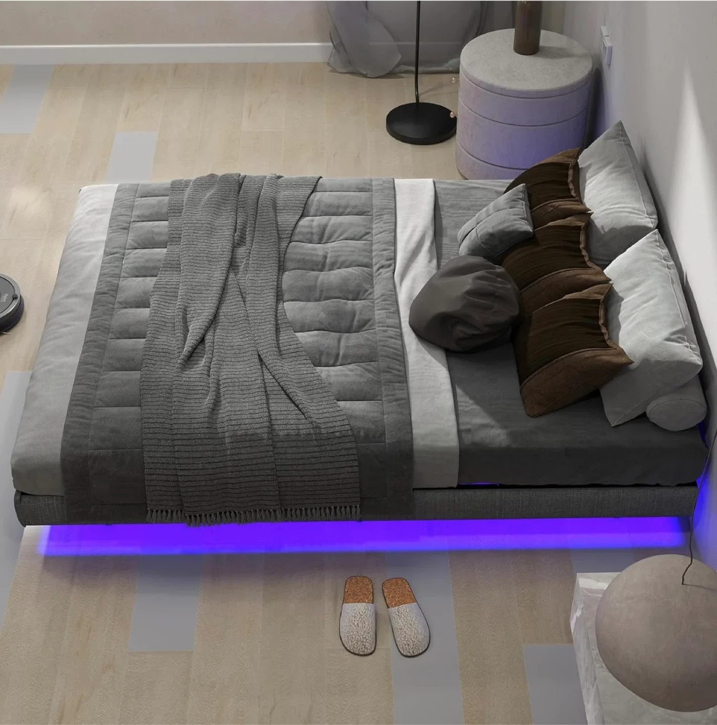 Full Size Smart RGB LED Bed Frame image indicator(8)