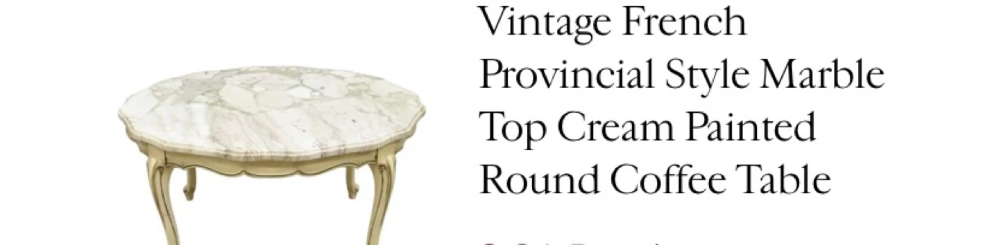 Vintage French Provincial Marble Top Coffee Table - photo 2