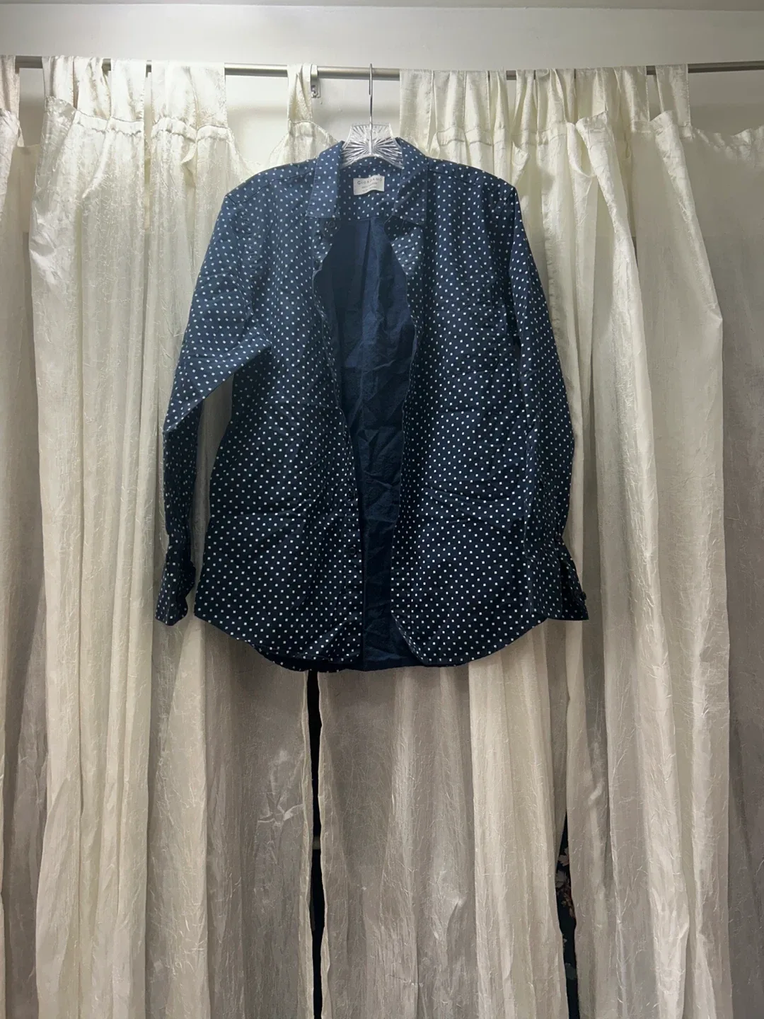 Giordano Navy Polka Dot Shirt thumbnail