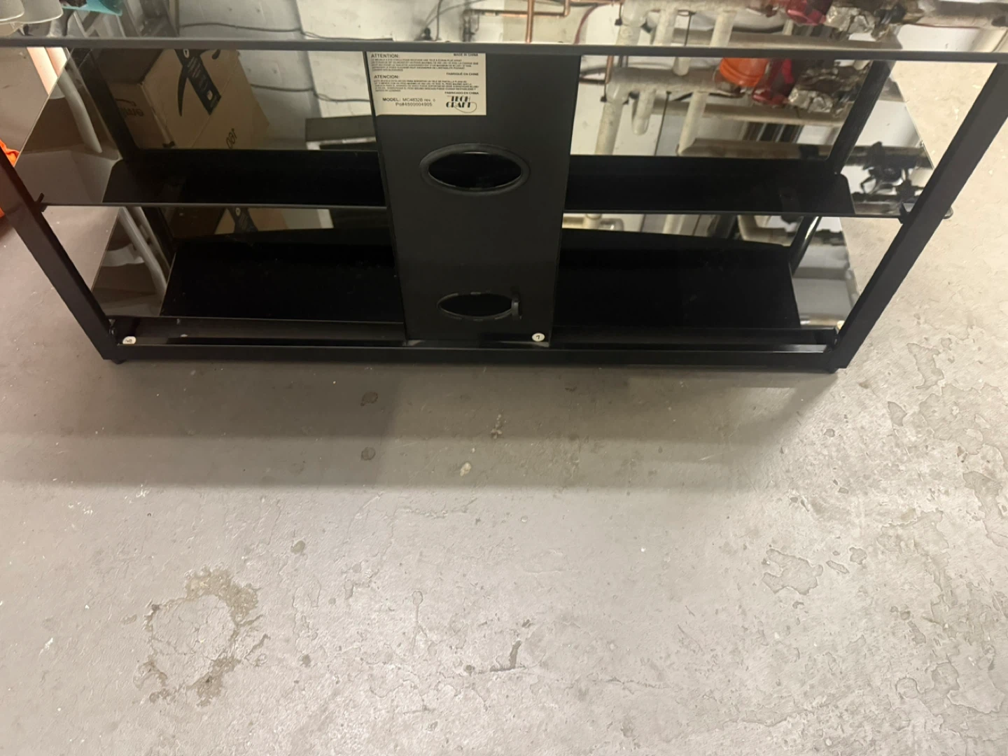 Black Glass TV Stand - photo 3