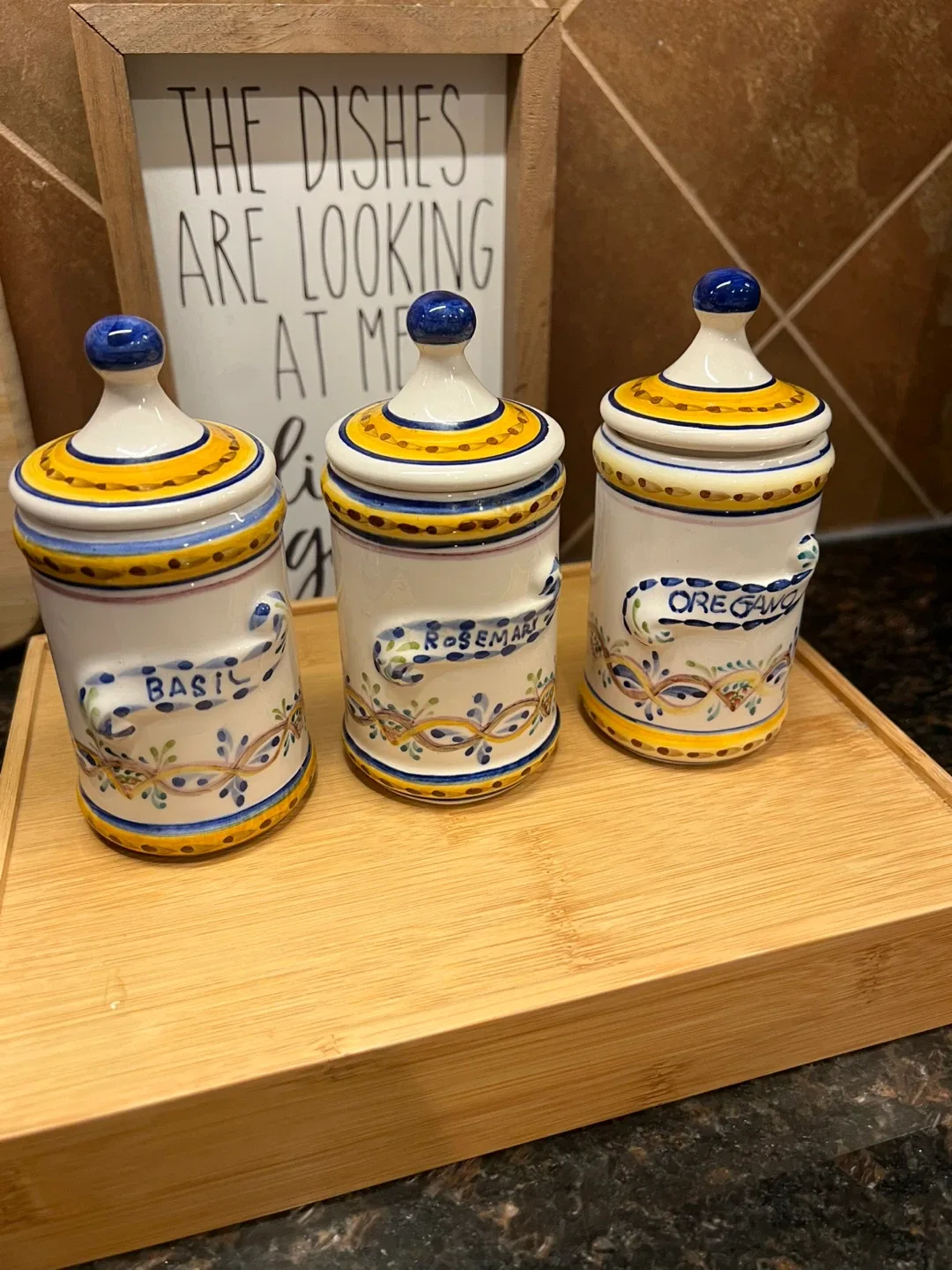 Vintage Ceramic Herb Jars image indicator(5)