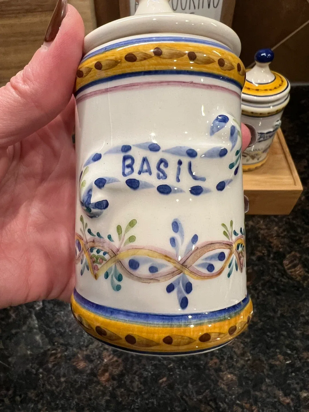 Vintage Ceramic Herb Jars image indicator(2)