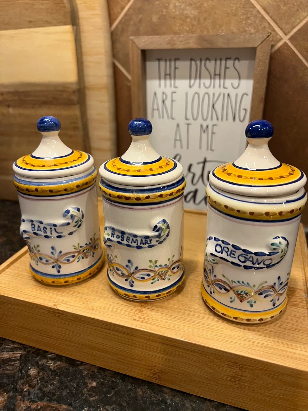 Vintage Ceramic Herb Jars image indicator(7)