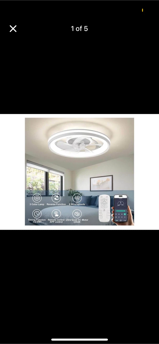 Ceiling Fan with Light & Remote