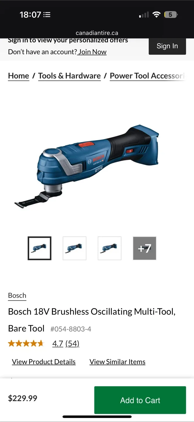 *New* $260 Bosch 18V Brushless Oscillating Multi-Tool image indicator(2)