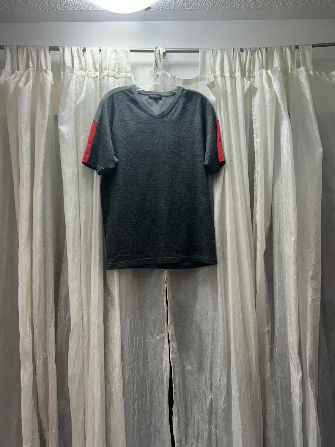 Bellissimo Grey & Red Sleeve T-Shirt thumbnail