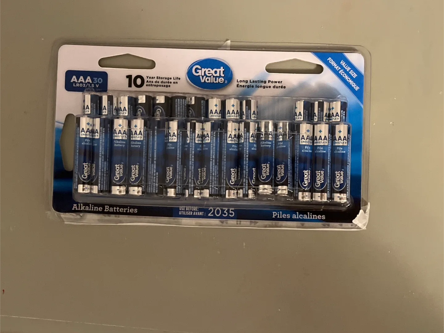 Great Value AAA Alkaline Batteries - 28 Pack - New thumbnail