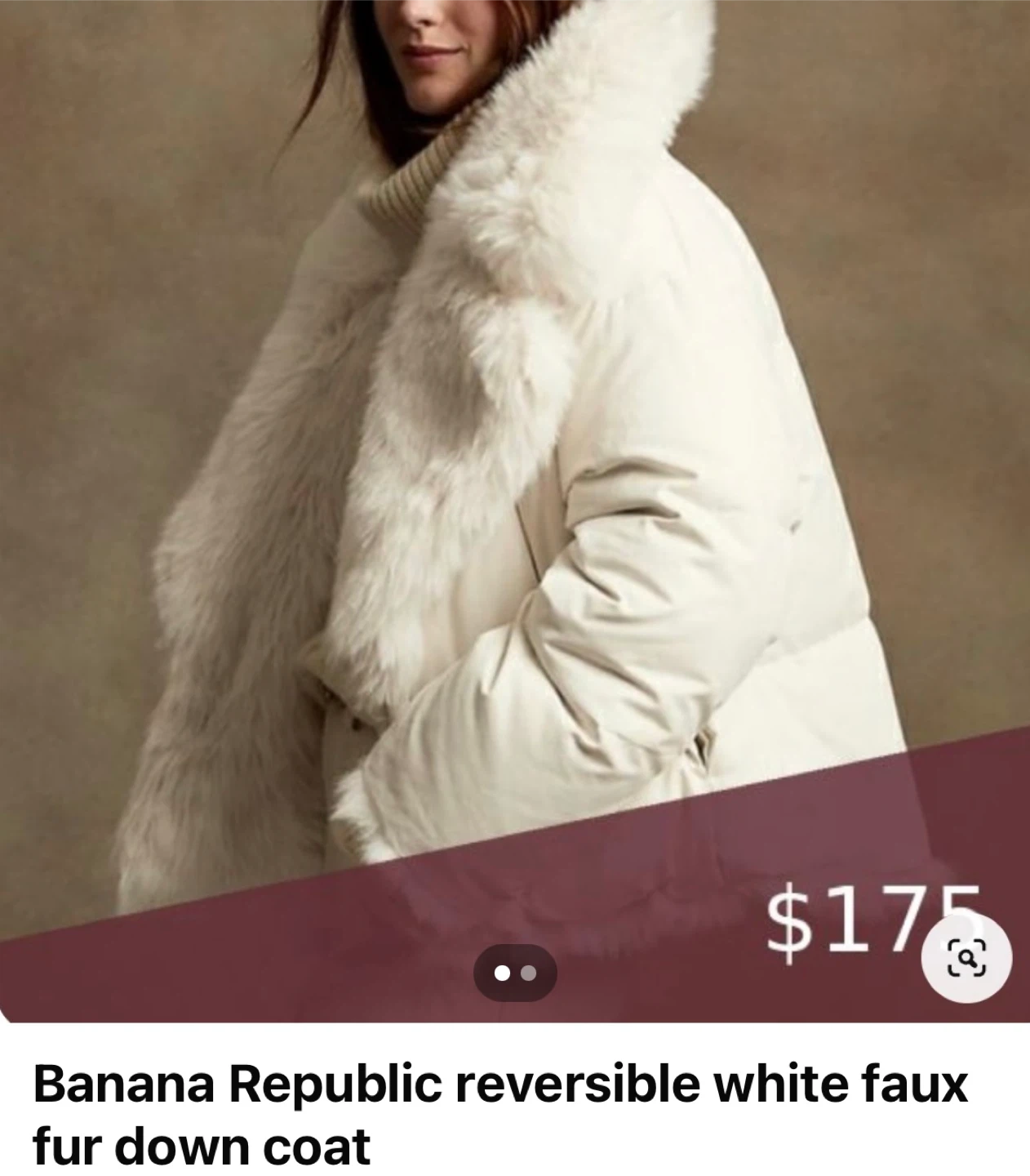 Banana Republic Reversible Faux Fur Down Coat - photo 2
