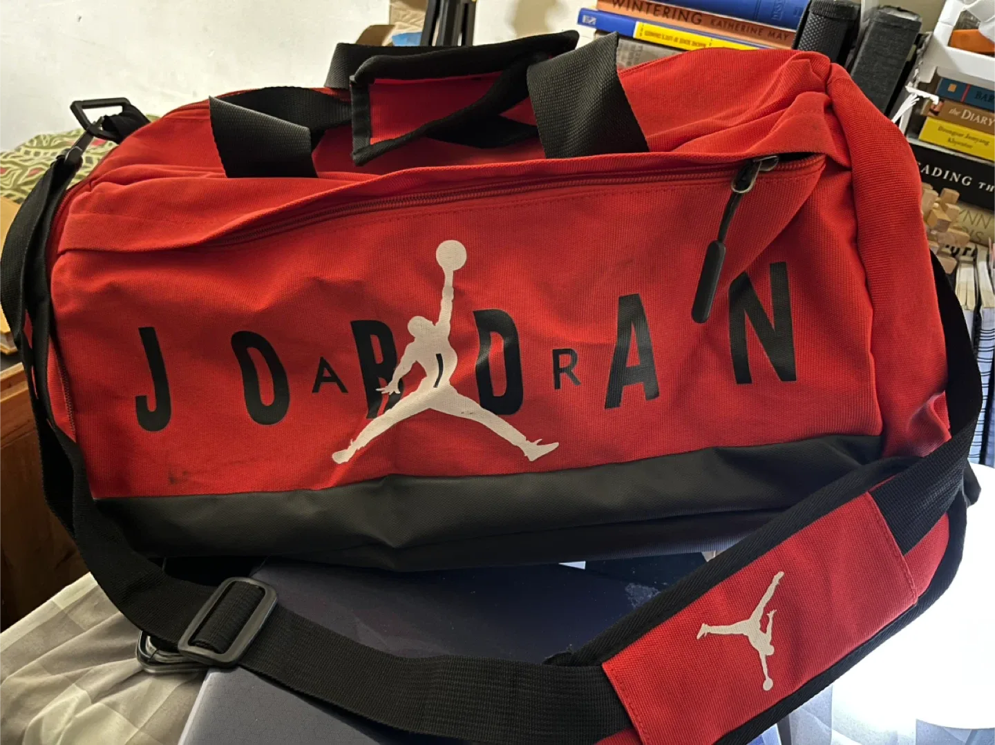 Jordan Red Duffel Bag