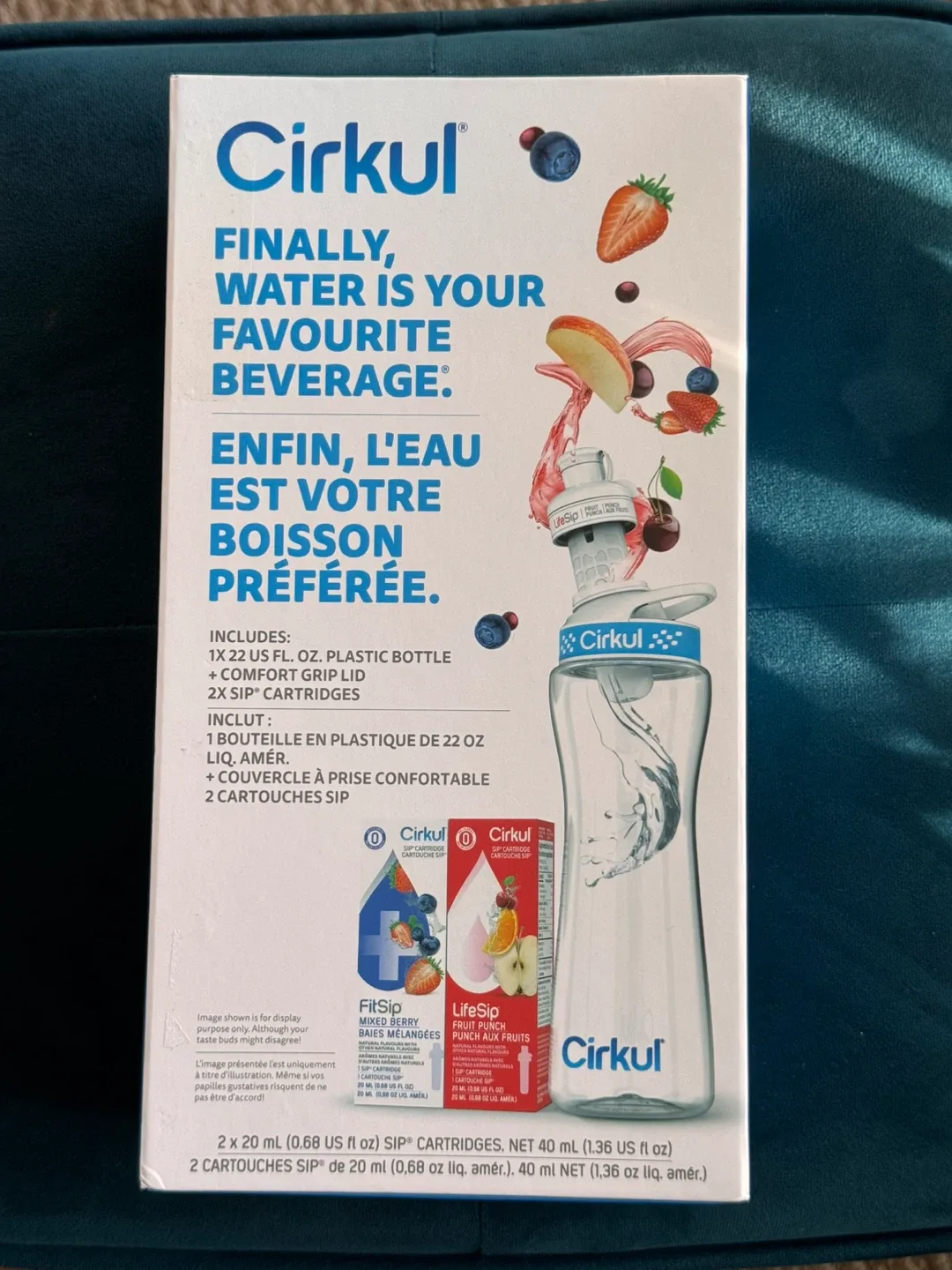 Cirkul Water Bottle with 2 Sip Cartridges - NEW! - $20
