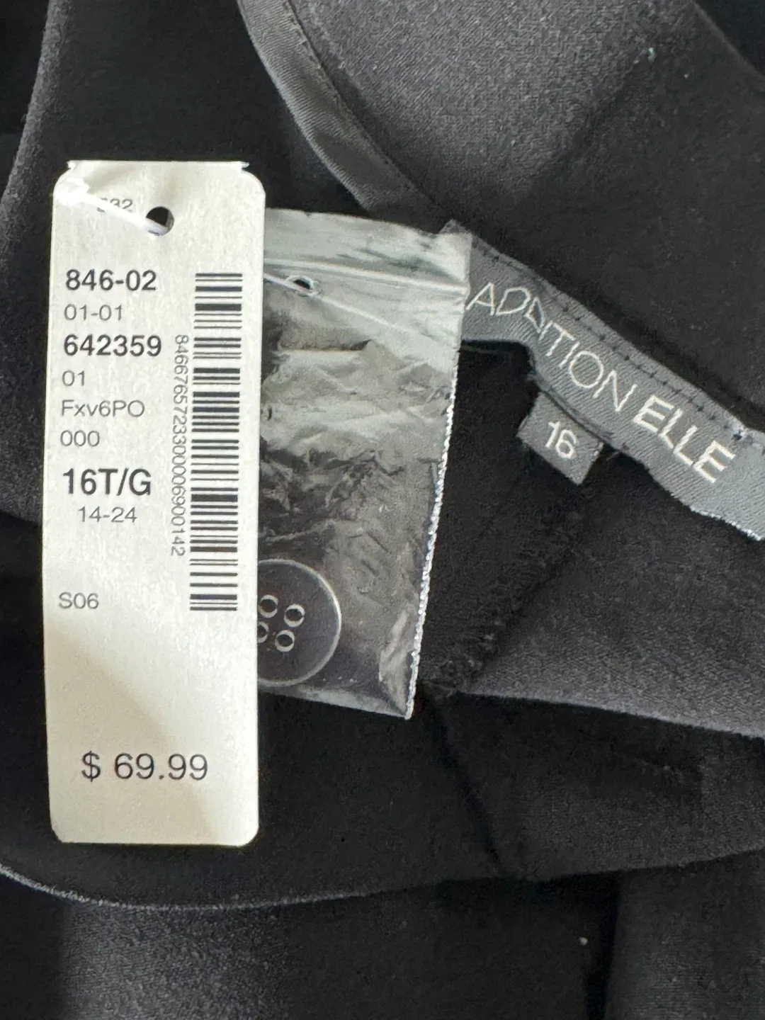 Addition Elle Black Trousers - Size 16