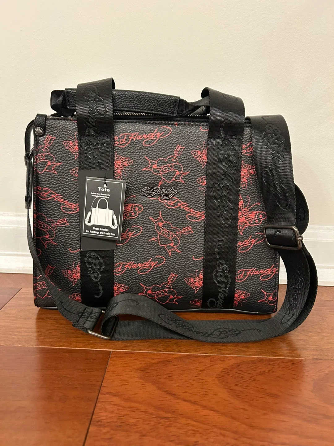 Ed Hardy Black/Red Tote Bag - New! image indicator(5)