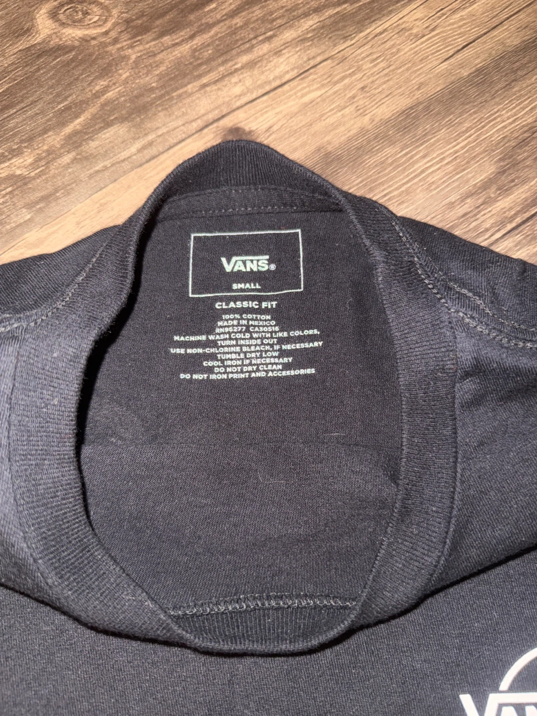 Vans "Off The Wall" Black Long Sleeve - Small - photo 3
