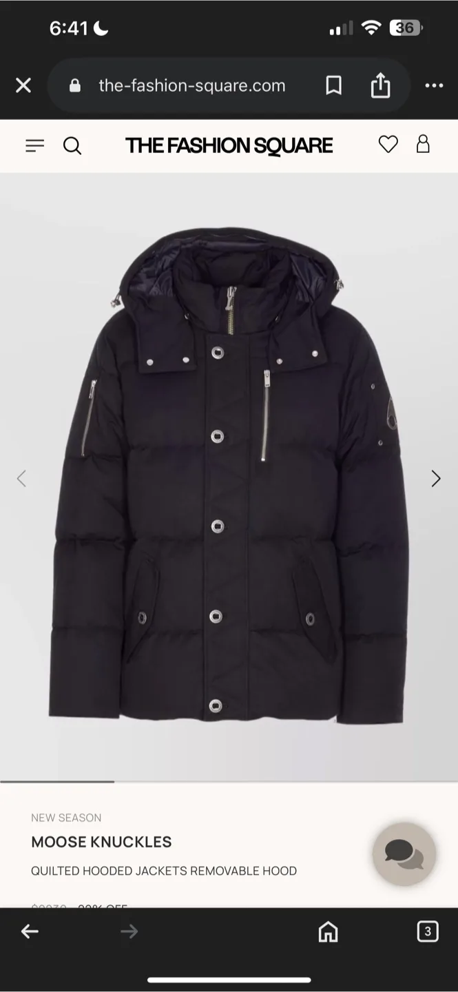 Moose Knuckles Quilted Hooded Jacket thumbnail