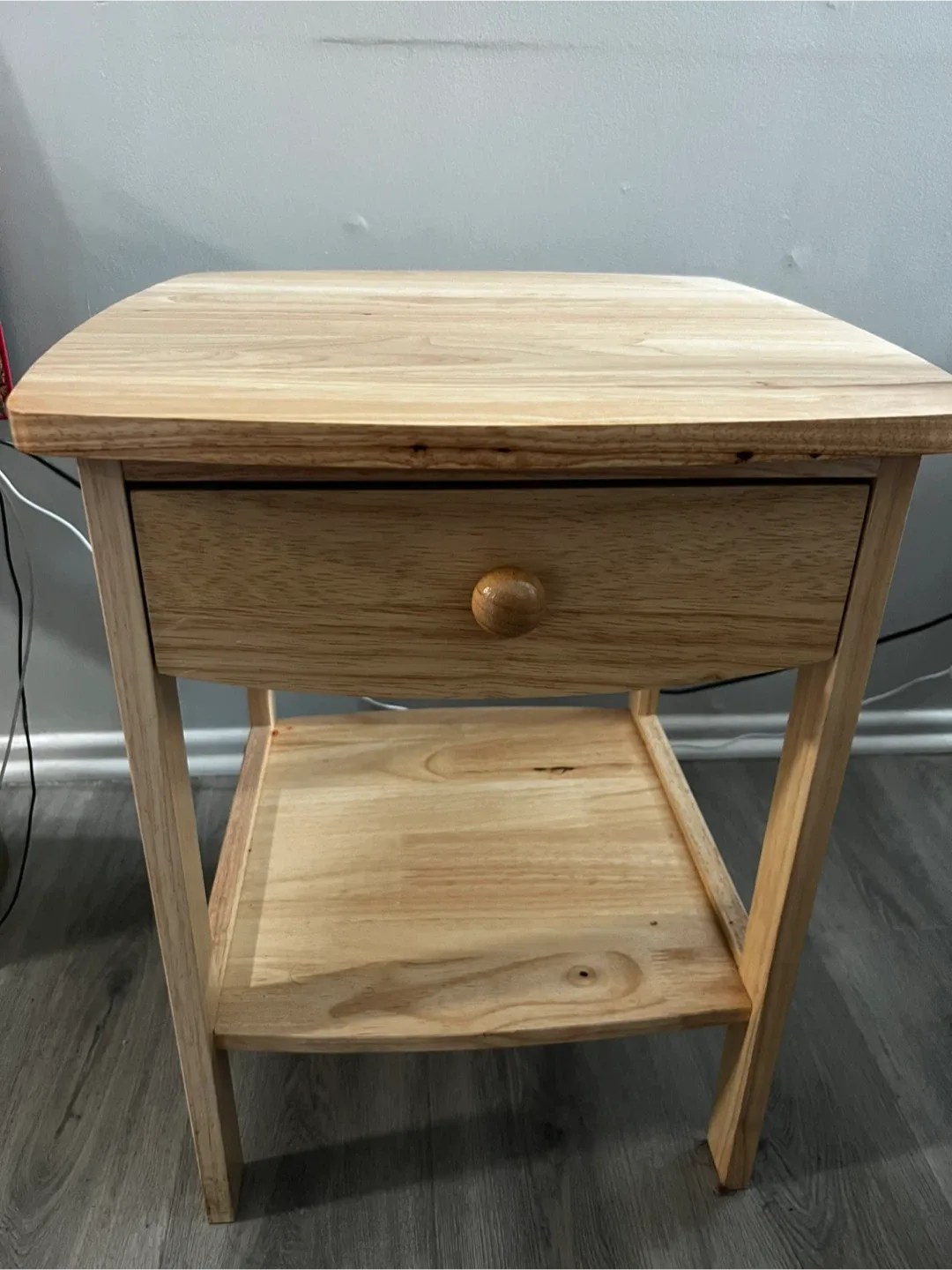 Wooden Side Table with Drawer thumbnail