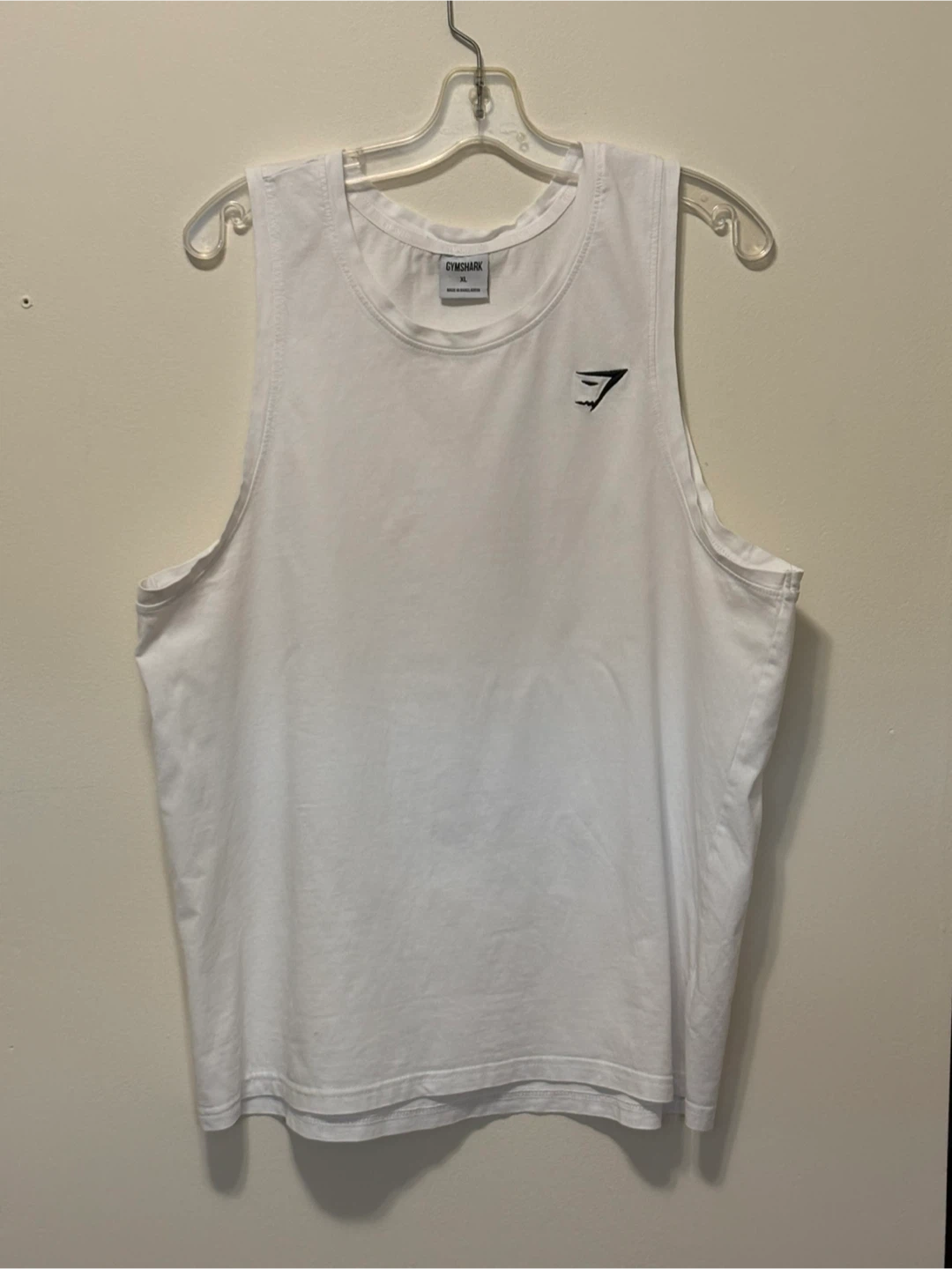 Gymshark White  Muscle Shirt (men’s XL)