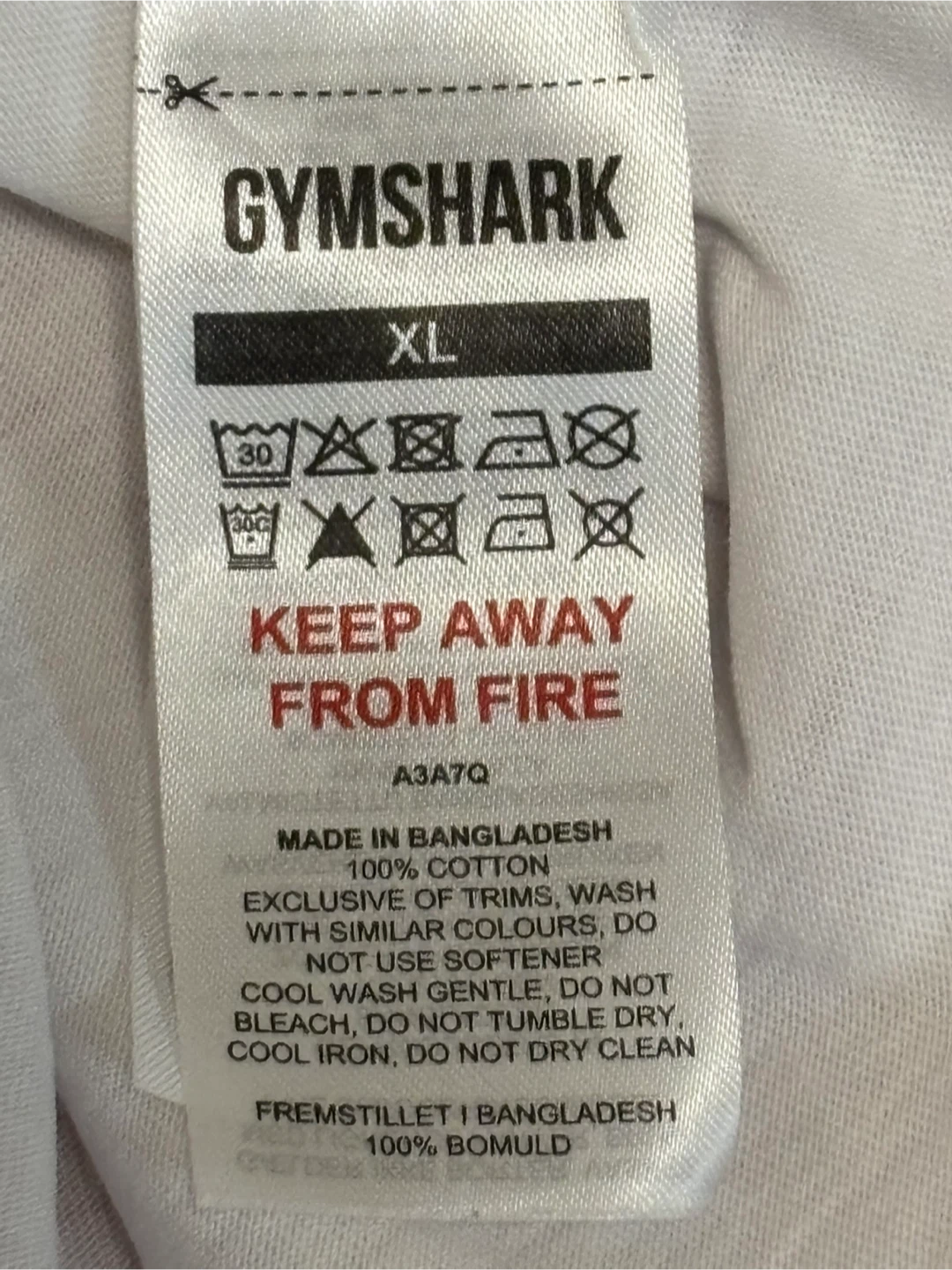 Gymshark White  Muscle Shirt (men’s XL) - photo 5