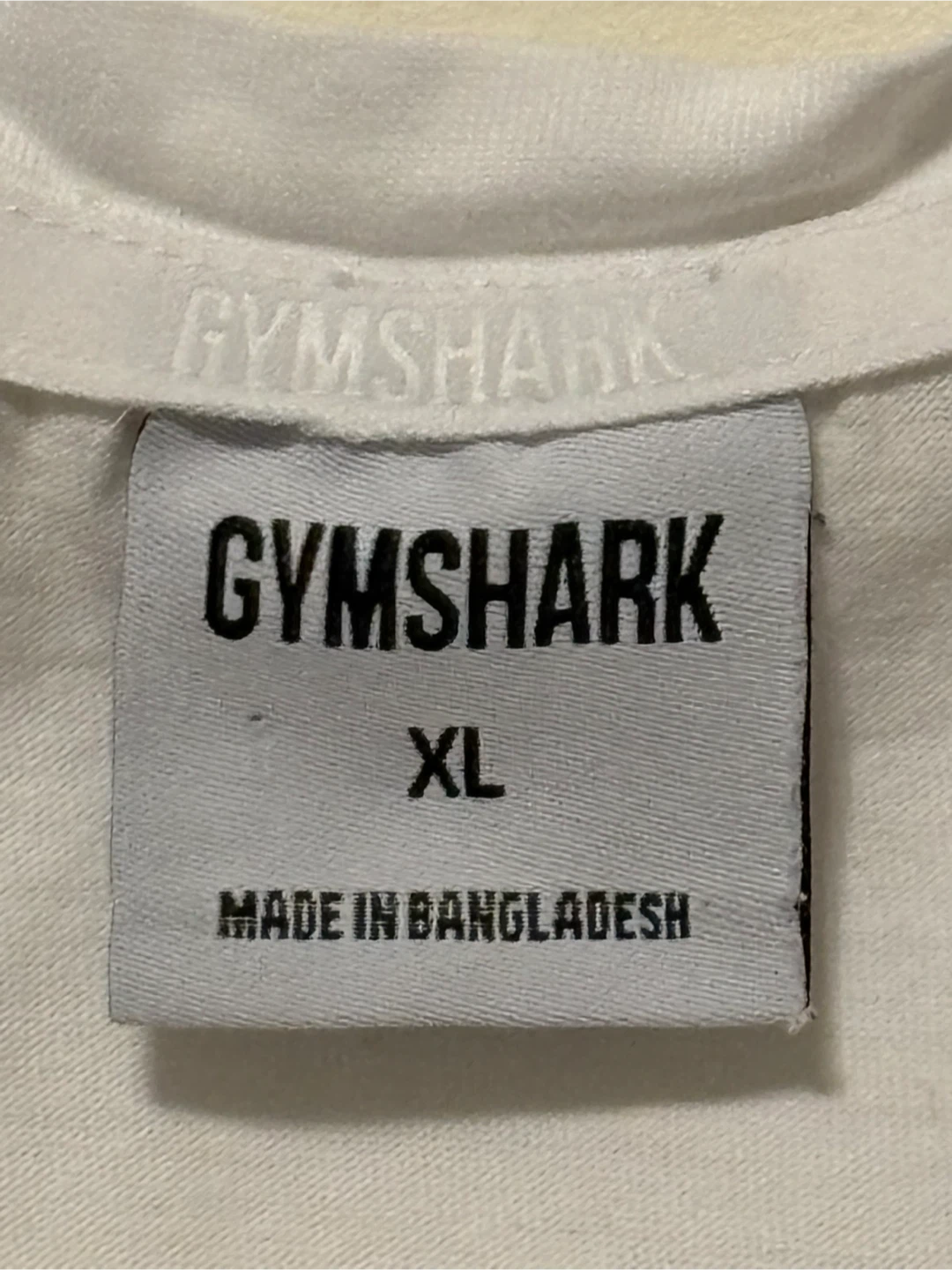 Gymshark White  Muscle Shirt (men’s XL) - photo 4