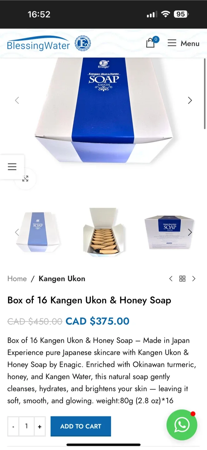 Enagic Kangen Ukon Honey Soap image indicator(2)