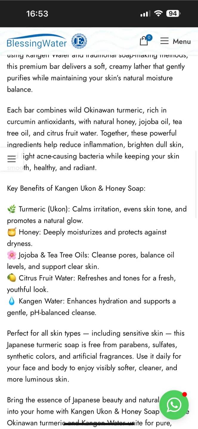 Enagic Kangen Ukon Honey Soap image indicator(5)