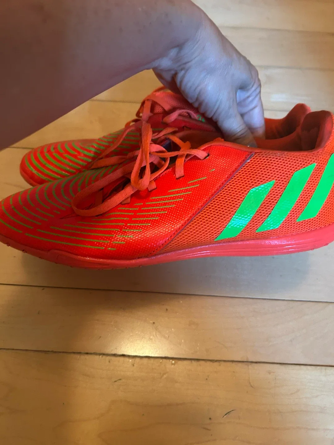 Adidas Predator Orange/Green Indoor Soccer Shoes image indicator(2)