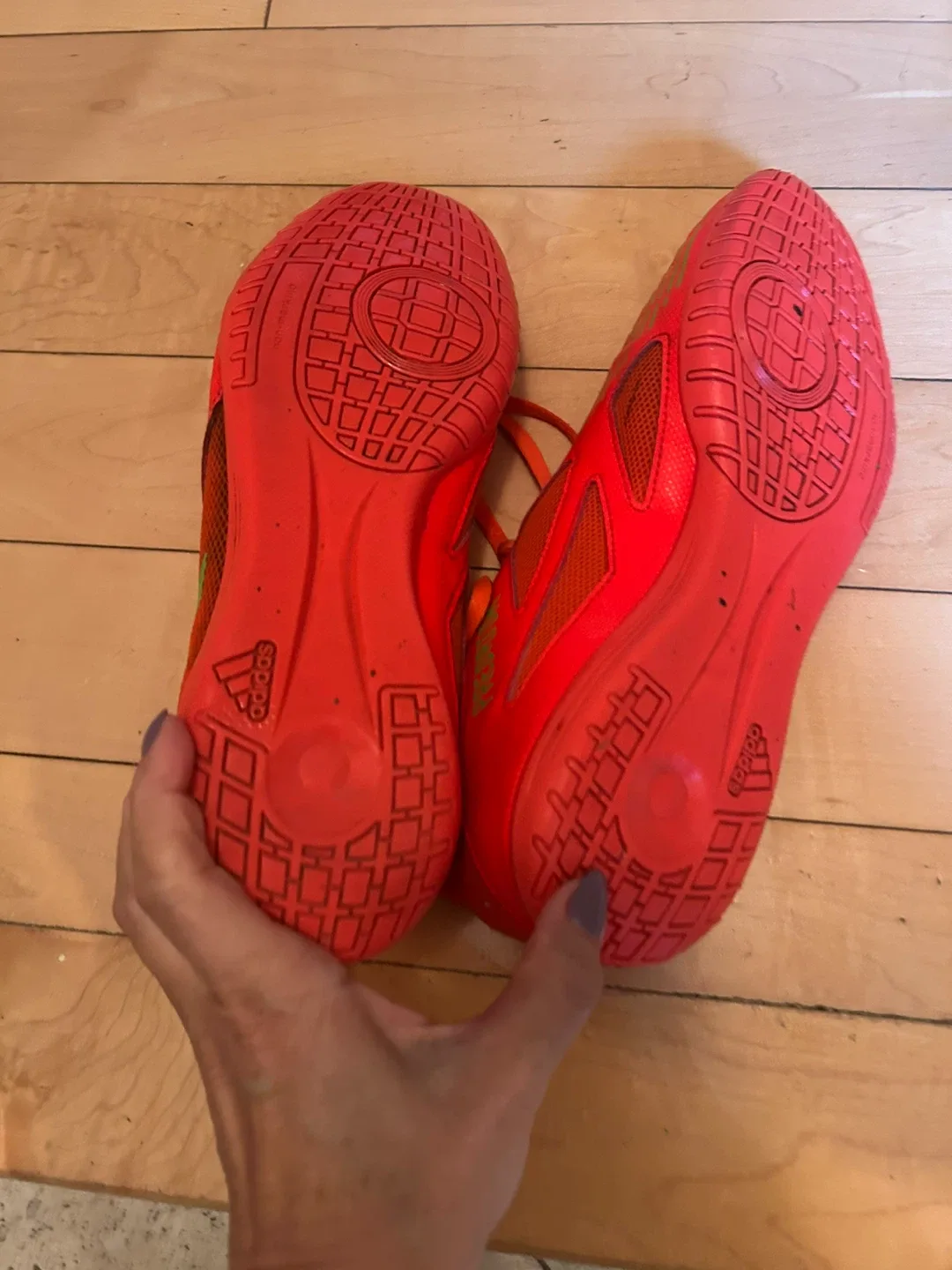 Adidas Predator Orange/Green Indoor Soccer Shoes image indicator(5)