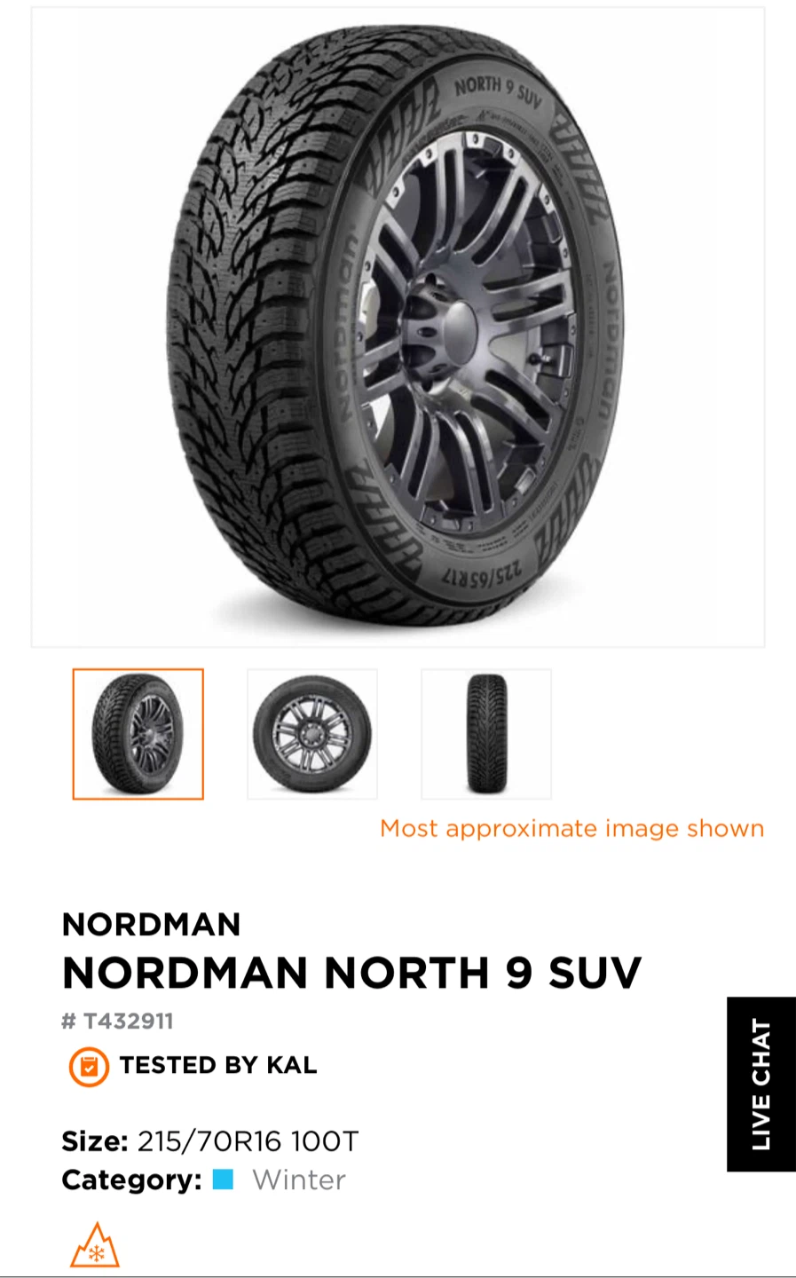 Winter Tires Nordman North 9 SUV - 215/70R16