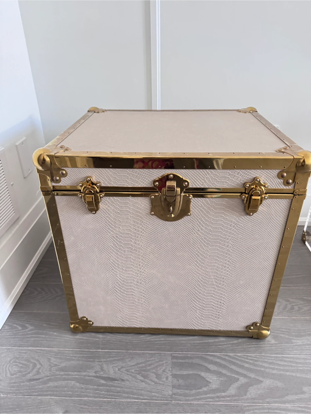 Decorative Storage Trunk - Ivory & Gold - photo 5