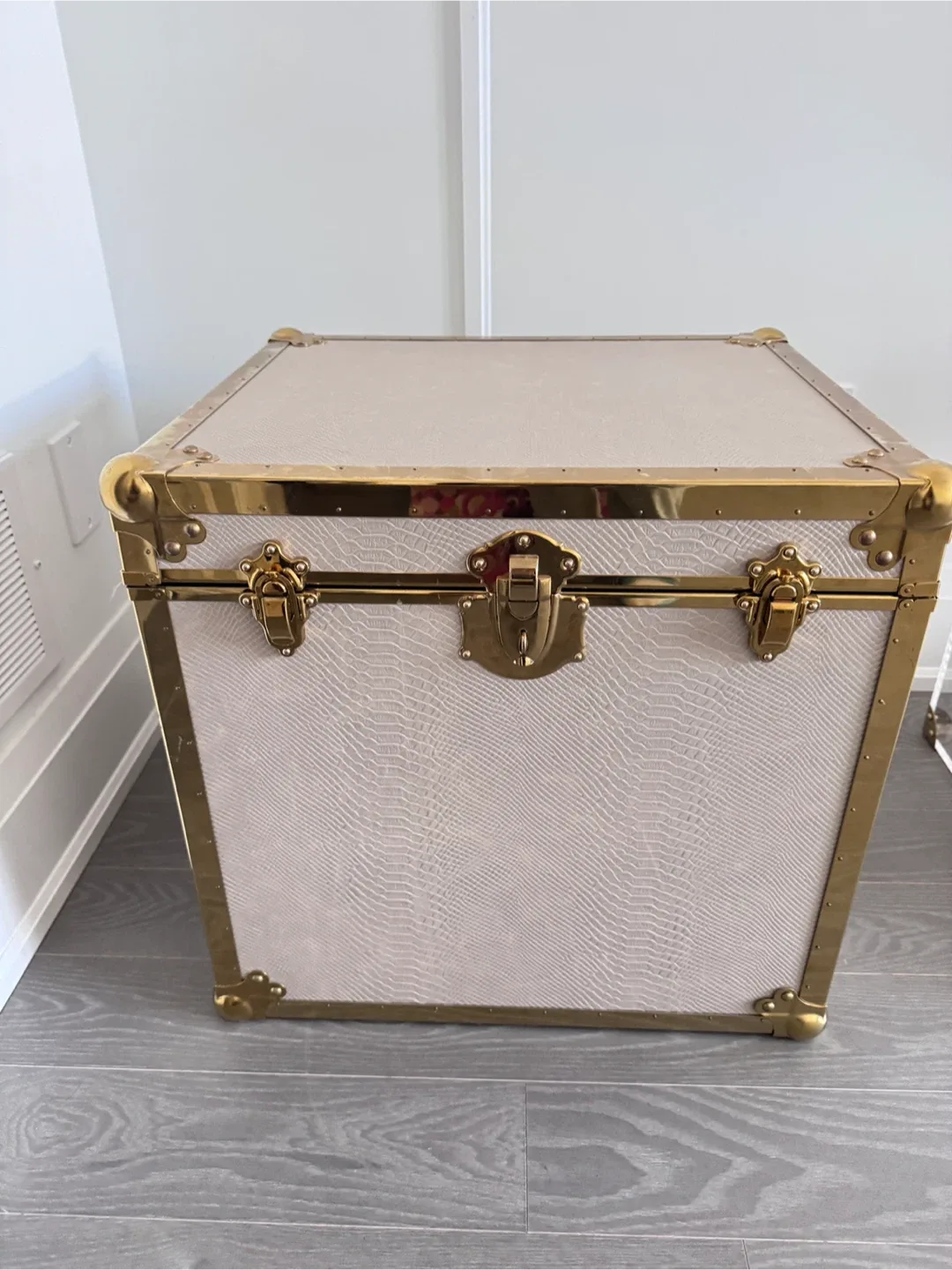 Decorative Storage Trunk - Ivory & Gold image indicator(5)