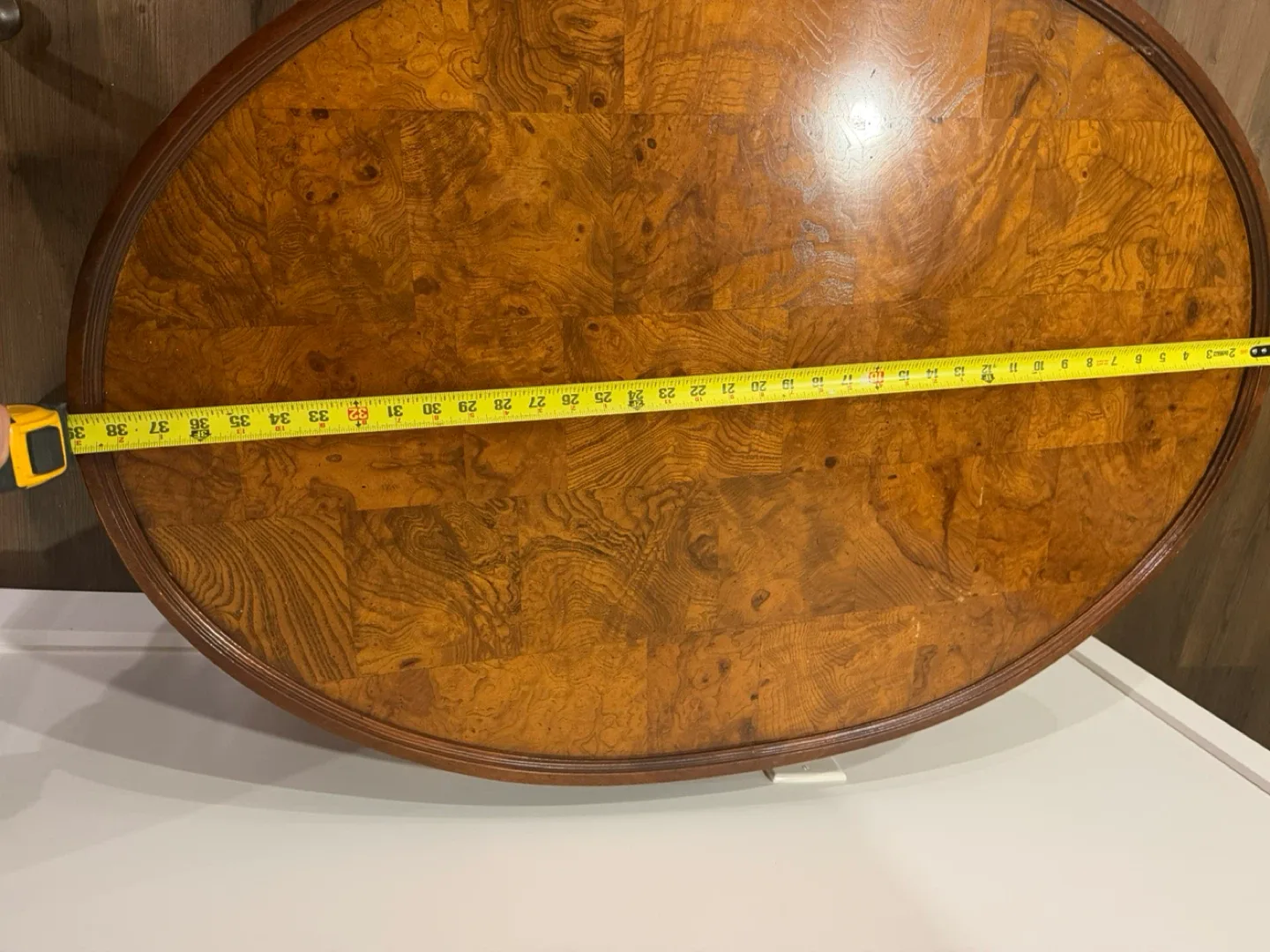 Vintage coffee and side table - Burl wood image indicator(5)