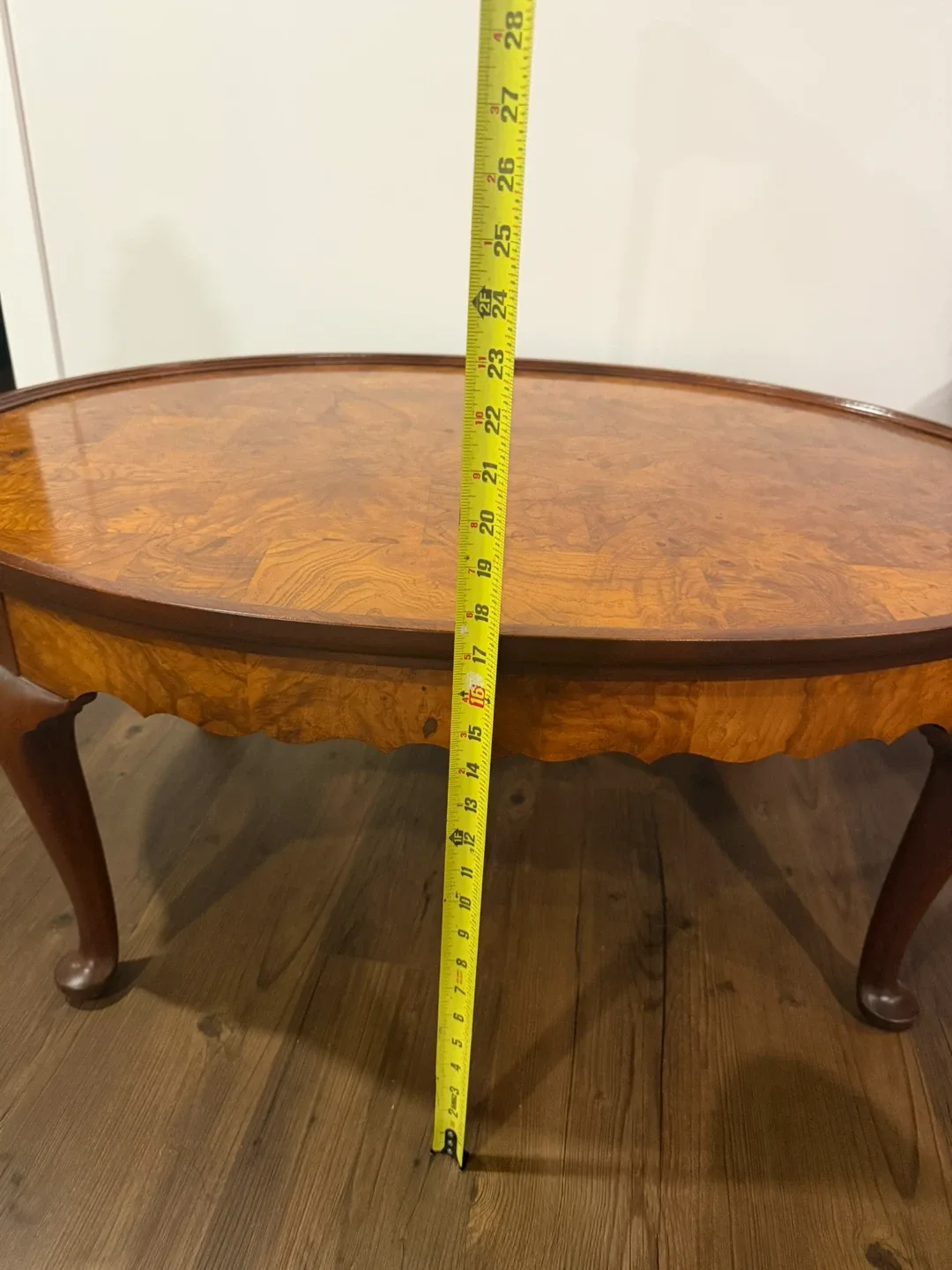 Vintage coffee and side table - Burl wood image indicator(6)