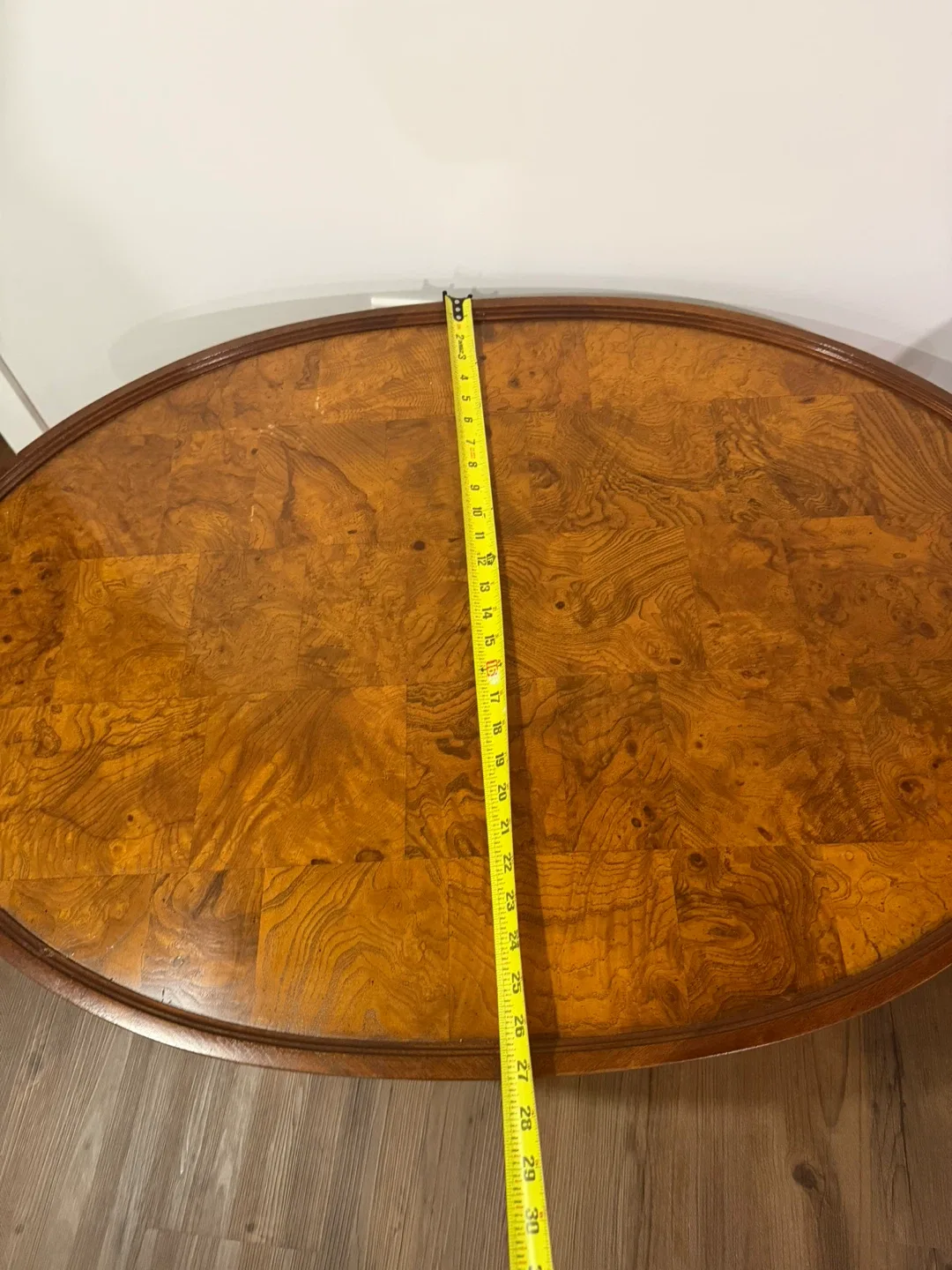 Vintage coffee and side table - Burl wood image indicator(7)