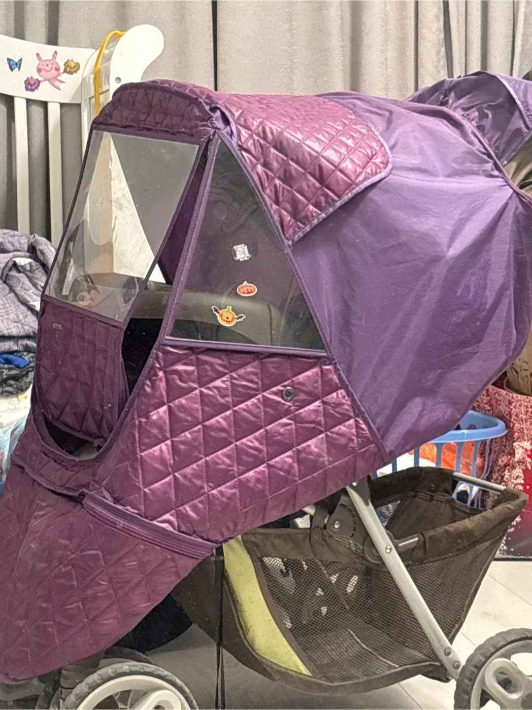 Stroller Weather Shield - Purple image indicator(2)
