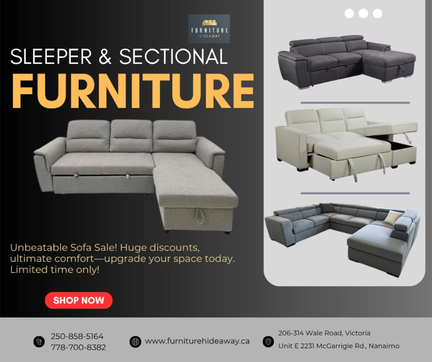 🔥In-Store Only, Exclusive Deal! Starts at $849 Sleeper Sofa!
