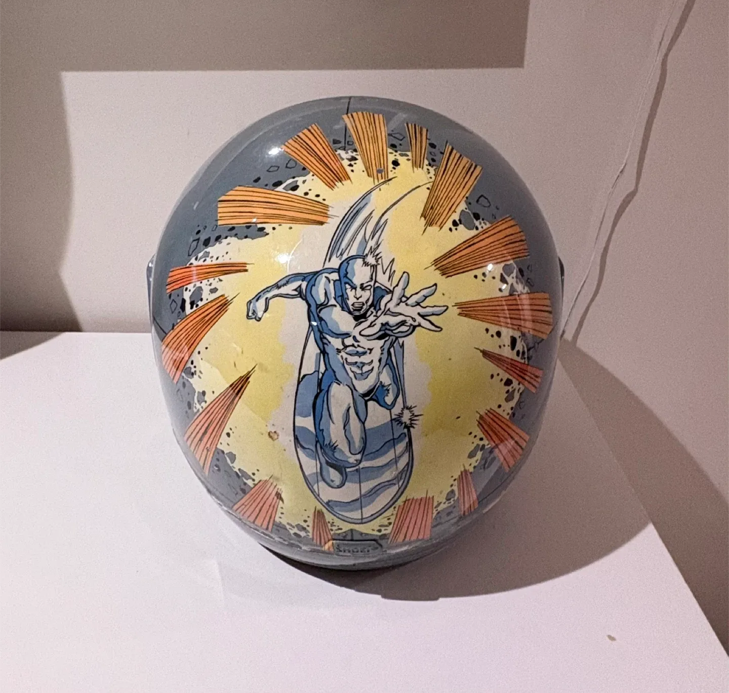 Shoei VFX-WR Motorcycle Helmet Custom Silver Surfer Design image indicator(2)