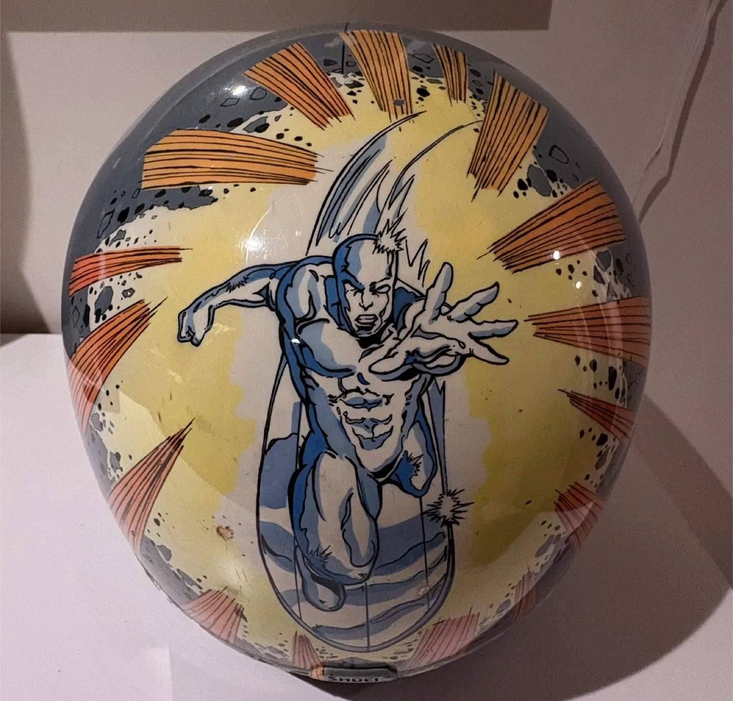 Shoei VFX-WR Motorcycle Helmet Custom Silver Surfer Design image indicator(3)