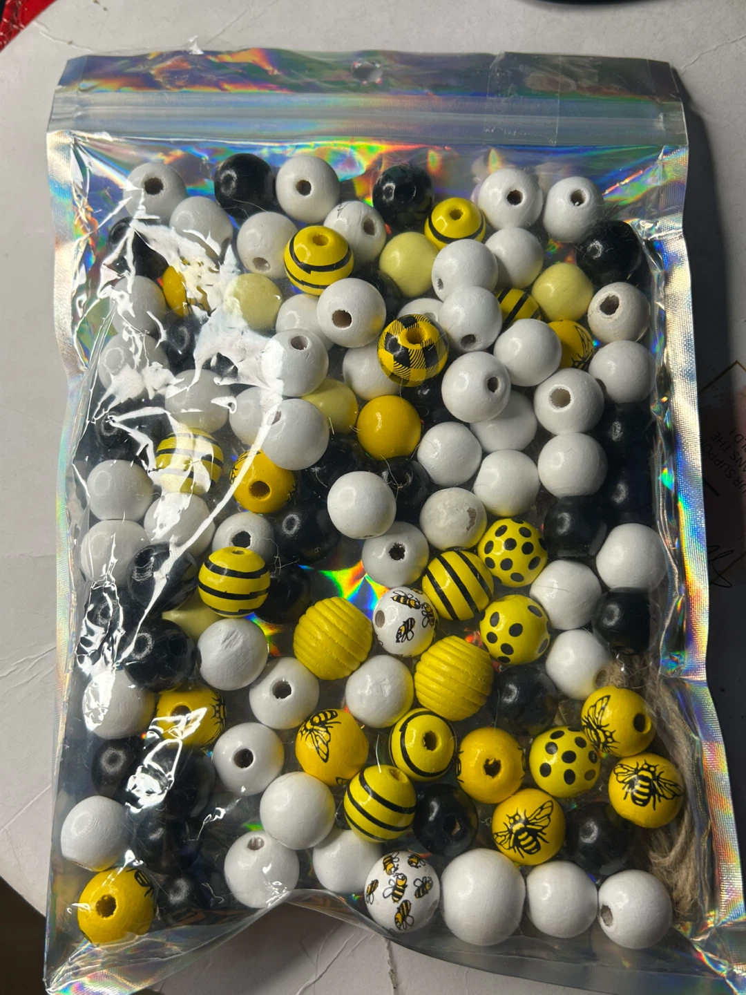 Bumble Bee Wooden Beads