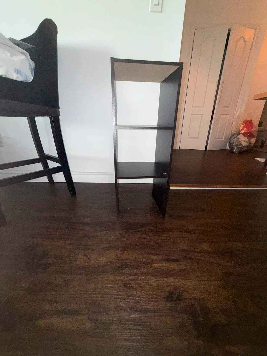 Dark Brown 3-Shelf Bookcase- set of 4