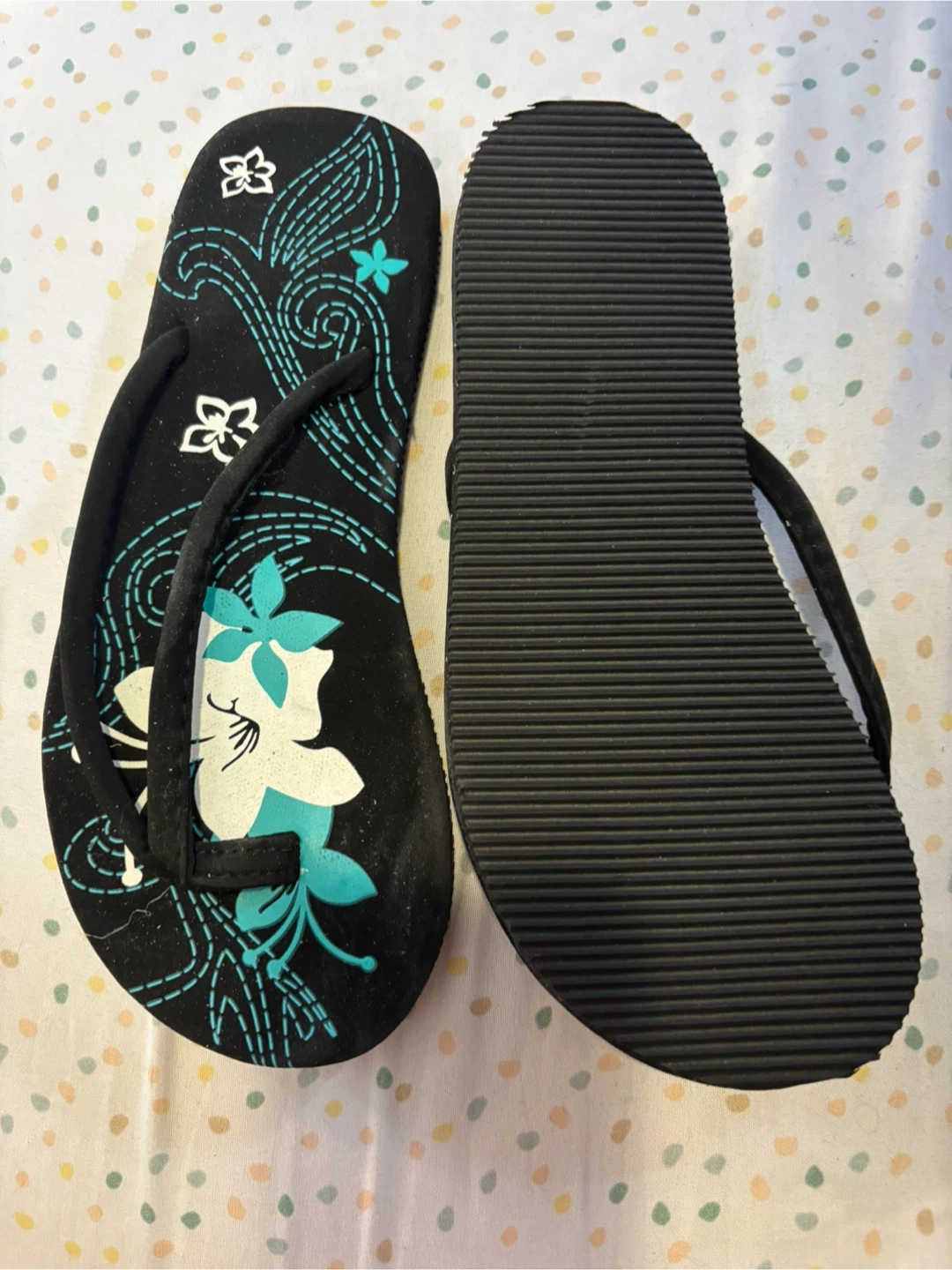 Floral Flip Flops - Size 6-7 - photo 2